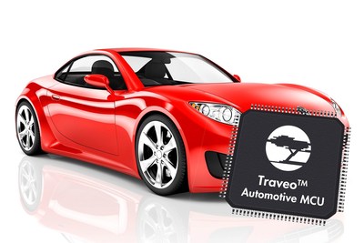 Pictured is Cypress' Traveo(TM) Automotive MCU specifically designed to deliver performance, scalability, low power consumption and security required for emerging automotive platforms.