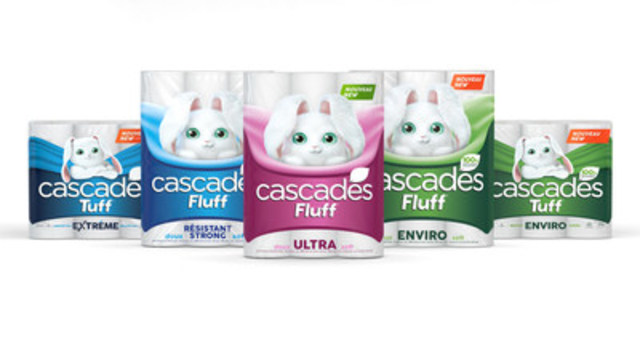 Launch of brand-new line of household paper products: Cascades Fluff &amp; Cascades Tuff, soft and strong, are soon to be preferred by Canadian families