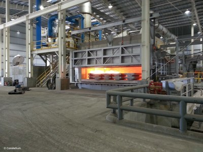 Constellium's new recycling furnace, known as Element 13, at its Muscle Shoals facility
