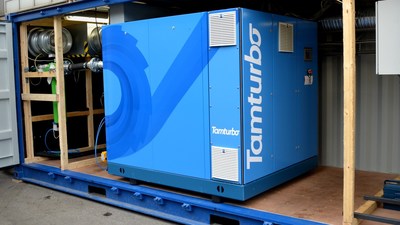 Tamturbo  TT185 customer reference compressor at the food processing plant in Finland (PRNewsFoto/Tamturbo Oy)