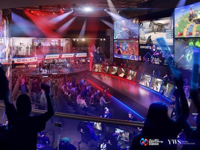 Renderings of the new Esports Arena Las Vegas at Luxor Hotel and Casino, the first dedicated esports arena on The Strip, set to open in early 2018.
