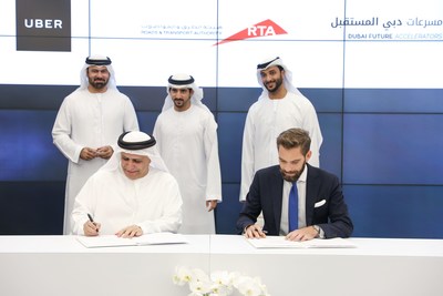 Dubai Roads and Transportation Authority Sign MoU with Uber during DFA’s closing ceremony (PRNewsfoto/The Dubai Future Foundation (DFF)