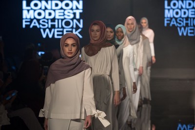 Malaysia's Aidijuma showcasing its globally renowned scarfs and shawls at Modanisa London Modest Fashion Week 2017