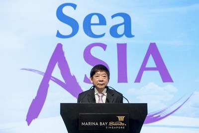 Coordinating Minister for Infrastructure and Minister for Transport, Mr Khaw Boon Wan at the Sea Asia  2017 Opening Ceremony.