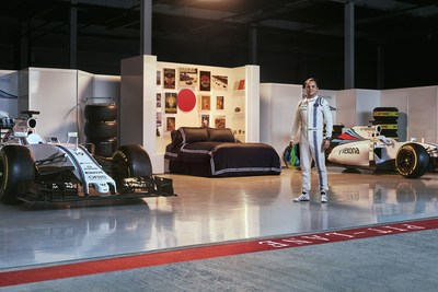 Felipe Massa makes himself at home in the MARTINI & Airbnb bedroom. The partnership gives fans a chance to spend the ‘Night at’ the Williams Martini Racing garage at Silverstone Circuit, the night before the 2017 Formula One Rolex British Grand Prix (PRNewsfoto/MARTINI)