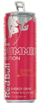 El verano llega y se adelanta al día de hoy con el lanzamiento a nivel nacional de Red Bull ® Summer Edition Grapefruit Twist, disponible hasta Labor Day (4 de septiembre del 2017). Red Bull Summer Edition brinda las alas de Red Bull con el sabor de toronja. El sabor ligero veraniego ayudará a que el consumidor disfrute más este verano.  Para más información, visita energydrink-us.redbull.com.