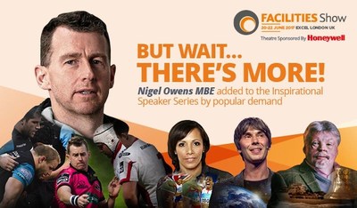 Additional inspirational speaker Nigel Owens joins Facilities Show 2017 (PRNewsfoto/Facilities Show)