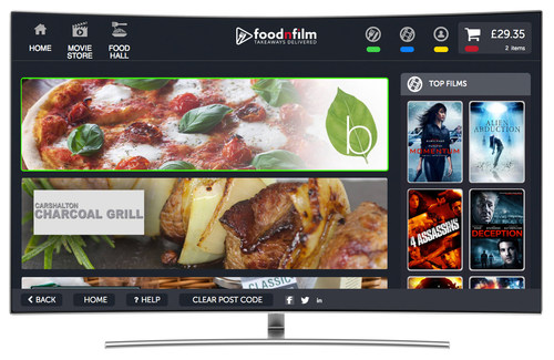 foodnfilm app rolls out on Samsung Smart TV’s across the UK (PRNewsfoto/foodnfilm Limited)