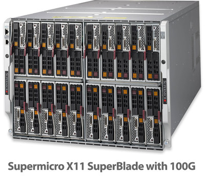뉴 수퍼마이크로 X11 수퍼블레이드(SuperBlade®), 인텔(Intel®) 옴니-패스 패브릭을 특징으로 하는 I/O 성능 향상시켜