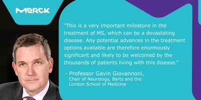 Professor Gavin Giovannoni, Chair of Neurology, Barts and the London School of Medicine. (PRNewsfoto/Merck)