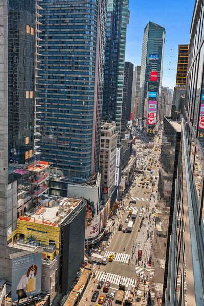 View on Times Square, directly from Penthouse Balcony (PRNewsfoto/NYR.com)