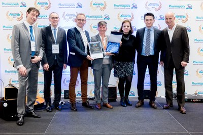 Exhibitor Innovation winner August Faller at the Pharmapack Awards ceremony in February 2017 (PRNewsfoto/UBM EMEA)