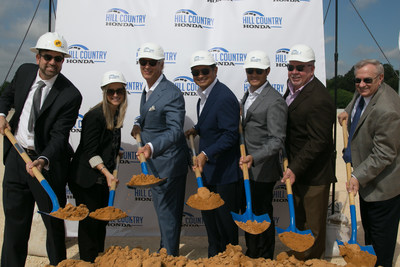Executives and well-wishers helped celebrate Hill Country Honda's groundbreaking at their recent ceremony.