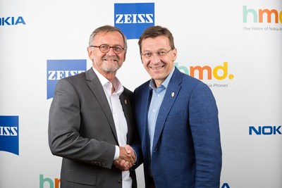 Pekka Rantala, CMO, HMD Global and Winfried Scherle, EVP and Head of Consumer Optics, ZEISS (PRNewsfoto/HMD Global and ZEISS)