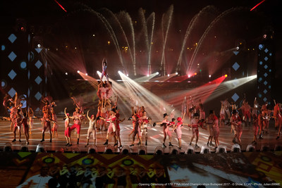 Opening Ceremony of 17th FINA World Championships Budapest 2017 -© Show: ECA2 -  Photo: Julien PANIE (PRNewsfoto/ECA2)