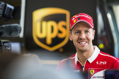 UPS Integrad Welcomes Scuderia Ferrari Driver Sebastian Vettel (PRNewsfoto/UPS)