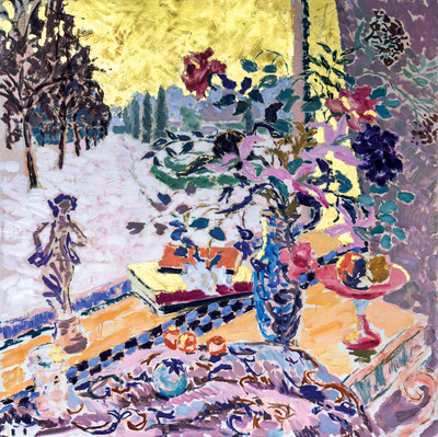 A Winter Garden, oil and gold leaf on canvas, 42 x 42 inches, 138206