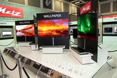 METZ displays its OLED TV sets at 2017 IFA in Berlin, Germany