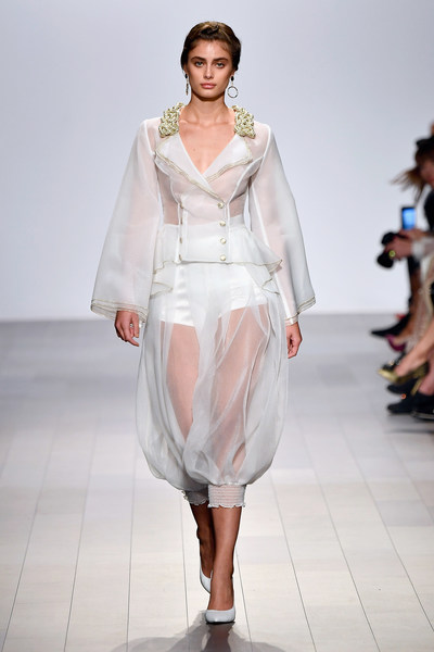 Taylor Hill walking for John Paul Ataker NYFW Runway Show