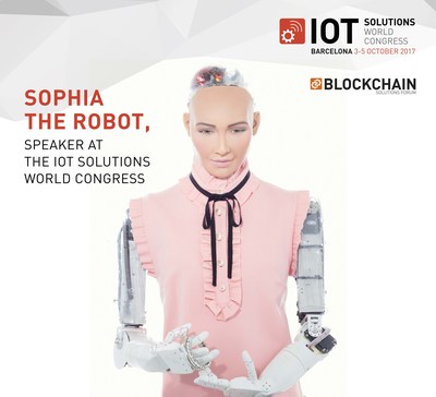 Sophia the Robot, speaker at the IoT Solutions World Congress (PRNewsfoto/Fira de Barcelona)