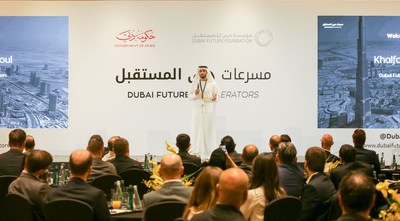 CEO of DFA, Khalfan Belhoul welcomes the new teams to Dubai and Dubai Future Accelerators at the Opening Ceremony of Cohort 3 (PRNewsfoto/Dubai Future Accelerators)