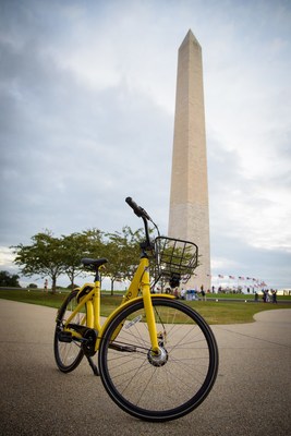 ofo's latest model bike pictured in Washington, D.C.
