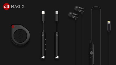 dBMAGIX products showcased at the METF: the PLX1 Lightning Connector Earphone; the AC1 Drip 2-in-1 Lightning Audio Amplifier; the AC3 Flute Lightning Audio Amplifier for iPhone 7/7P/8/8P/X.