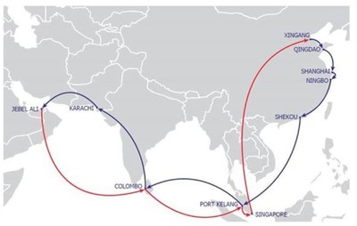 GSL’s New Middle East Service map (PRNewsfoto/Gold Star Line Ltd.)