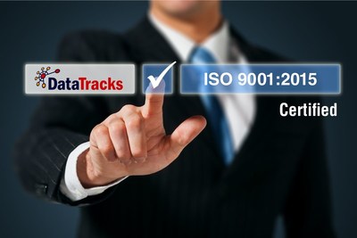 DataTracks Successfully Achieves Transition From ISO 9001:2008 to ISO 9001:2015 Standard for Quality (PRNewsfoto/DataTracks Services Limited)