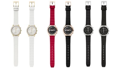 The DKNY MINUTE hybrid smartwatch line is available now, starting at $155.