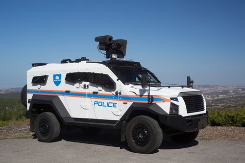 SandCat Stormer equipped with SCAT  - Riot Control System (PRNewsfoto/Plasan)