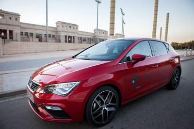 A front mounted camera on the car acts as a black box, recording the last 10 seconds of driving when it detects sudden braking (PRNewsfoto/SEAT SA)