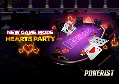 Pokerist Hearts Party Game Mode (PRNewsfoto/KamaGames)