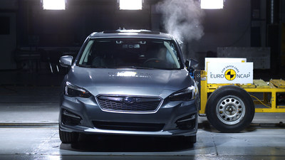 Euro NCAP impact test on Impreza (European specs.) (PRNewsfoto/Subaru Europe)