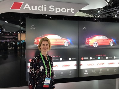 BFFT-of-America-CEO Angelika Eitermoser on location at the L.A. Auto Show. (Source: BFFT) (PRNewsfoto/BFFT Fahrzeugtechnik mbH)