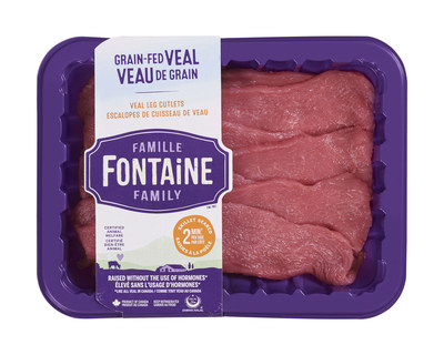 Dlimax-Montpak lance Famille Fontaine, une nouvelle marque de produits de viande locale de qualit suprieure, soit le veau de grain, le veau de lait sans OGM, l'agneau et des prts--cuire. (Groupe CNW/Dlimax-Montpak)