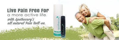 Live pain free for a more active life with Apothecary's all natural Pain Roll-on. (CNW Group/Geyser Brands Inc.)
