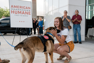 American Humane reunites Military Working Dog Zoran with his former handler, USMC Cpl. Brianna George