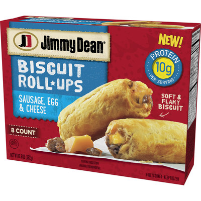 Available nationwide this October, Jimmy Dean Biscuit Roll-Ups feature delicious meats, egg and cheese all rolled up in a soft, flaky biscuit for a hearty breakfast you can eat on-the-go.