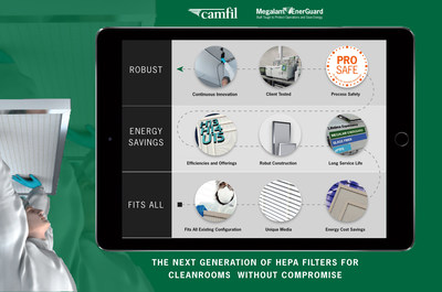 HEPA Filter for Cleanroom by Camfil - Megalam EnerGuard HEPA Filter for Cleanroom by Camfil - Megalam EnerGuard