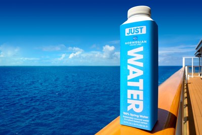 Norwegian Cruise Line partners with JUST® Goods, Inc. to eliminate plastic bottles from its fleet by Jan. 1, 2020.