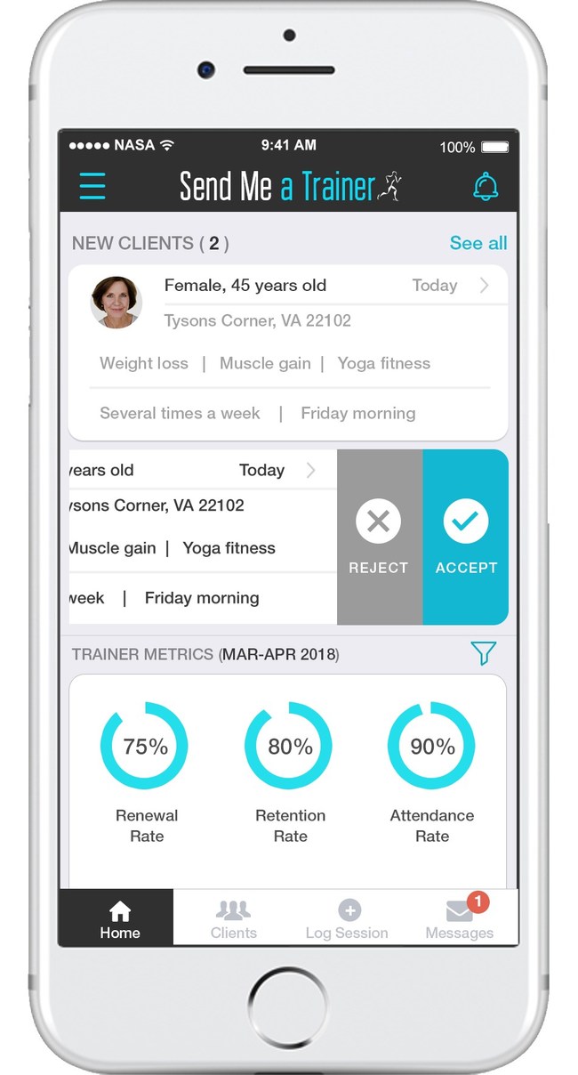 Send Me A Trainer Fitness App