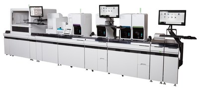 Sysmex America's XN-9100 system is a scalable, modular automation system that incorporates sample sorting robotics from Yaskawa Motoman. The system reduces turnaround time and optimizes labor utilization while maintaining high-quality patient results, with a smaller footprint that frees up laboratory space to be used for other operational needs. Sysmex America's XN-9100 system is a scalable, modular automation system that incorporates sample sorting robotics from Yaskawa Motoman. The system reduces turnaround time and optimizes labor utilization while maintaining high-quality patient results, with a smaller footprint that frees up laboratory space to be used for other operational needs.