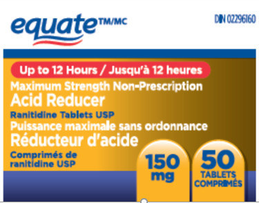 Equate 50 comprimés (Groupe CNW/Santé Canada)