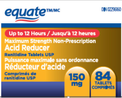 Equate 84 comprimés (Groupe CNW/Santé Canada)