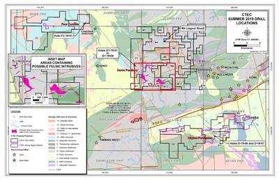 CTEC Project Location Map (CNW Group/Central Timmins Exploration Corp)