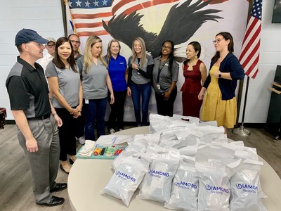 Team members from Diamond Resorts, a Las Vegas-based hospitality company, toured the U.S.VETS ? Las Vegas location on Wednesday, Sept. 25, 2019. Diamond Resorts has partnered with the nonprofit to help local veterans in need.