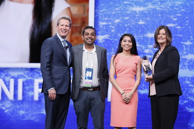 Nalini and Rupesh Patel, owners of the La Quinta by Wyndham San Antonio Alamo City, received The Wyndham Humanitarian Award at the Company's 2019 Global Conference.