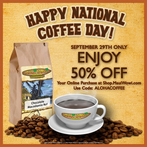 Maui Wowi Hawaiian Celebrates National Coffee Day With a 50% Discount on Online Orders