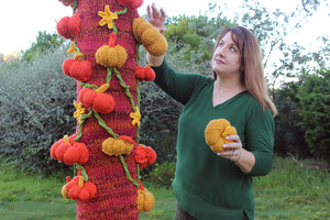 YouTuber "Studio Knit" Exhibits Pumpkin Patch Forest at Salesforce Park